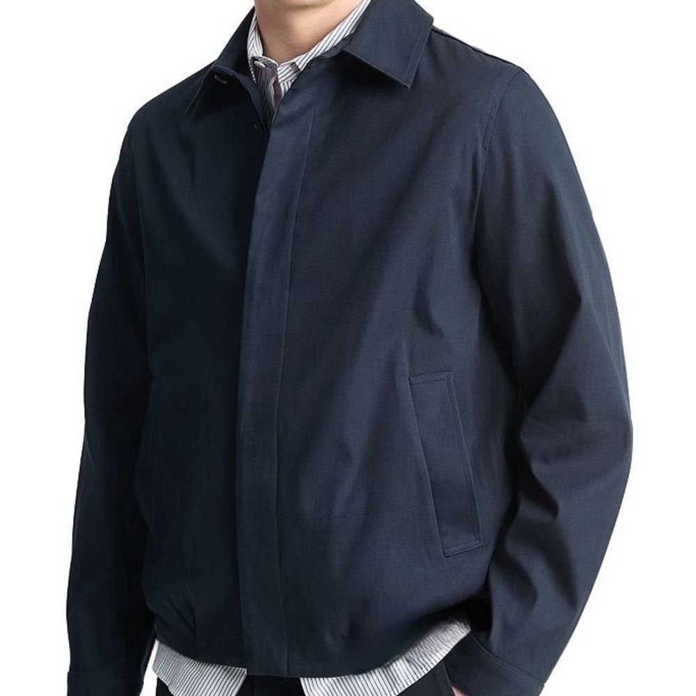 Burberry’s Vintage Bomber jacket in dark navy blue